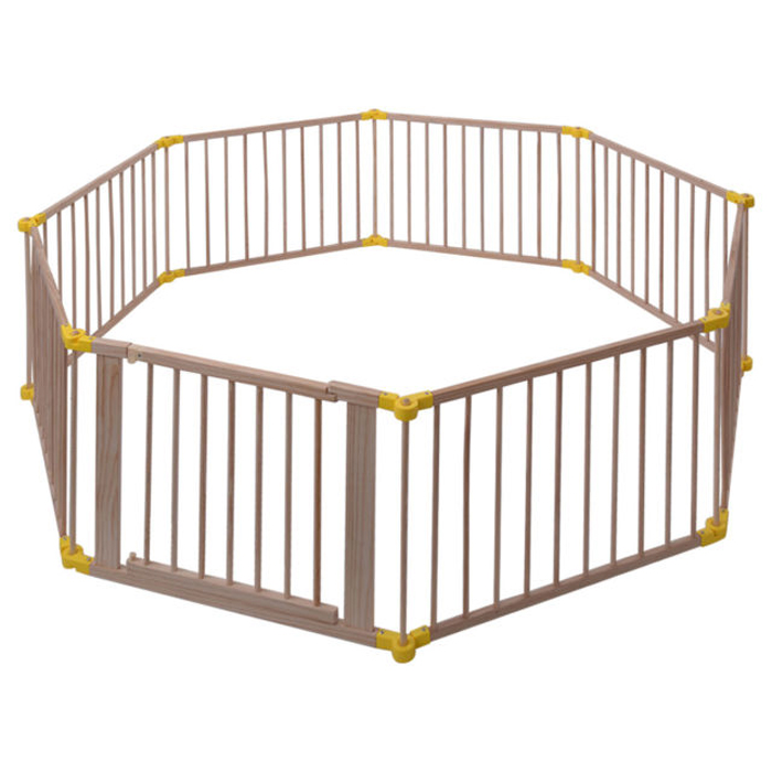 BP02 8Panel European Standard Foldable Wooden Baby Playpen