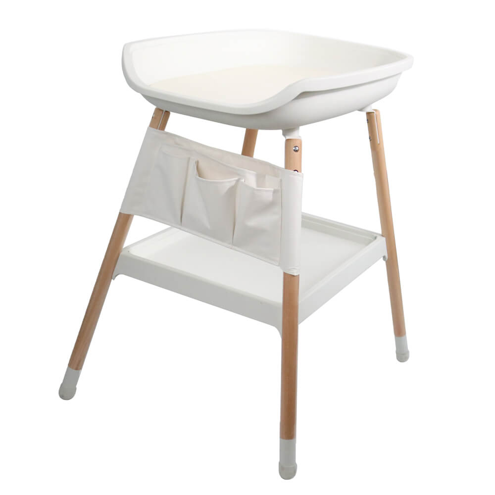 Scandi Design Wooden Children Infant Diaper Baby Changing Table with Pad